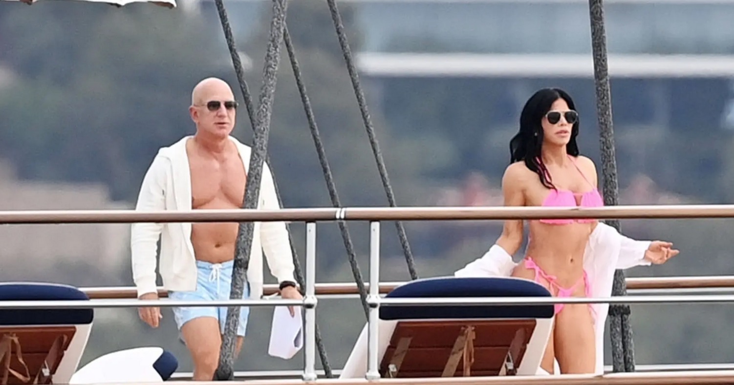Jeff Bezos Entertains Girlfriend Lauren Sanchez on His New $500millon Superyacht - See Photos