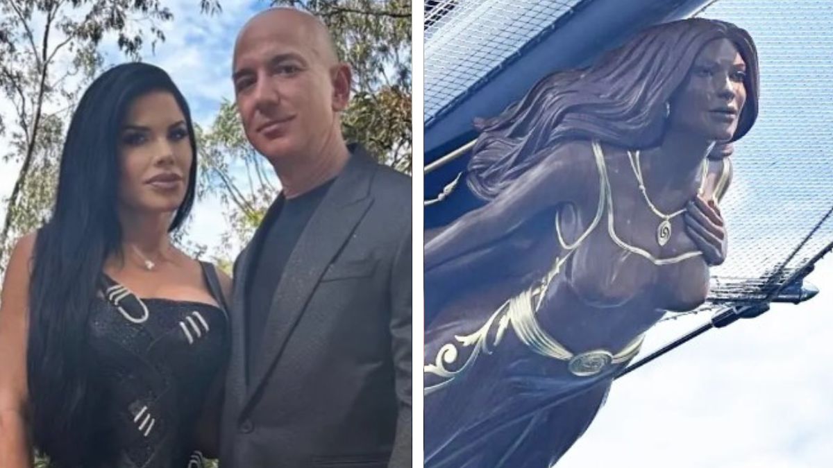 Jeff Bezos Seemingly Fashioned $500 Million Mega Yacht Figurehead in Likeness of Girlfriend Lauren Sanchez - See Photos