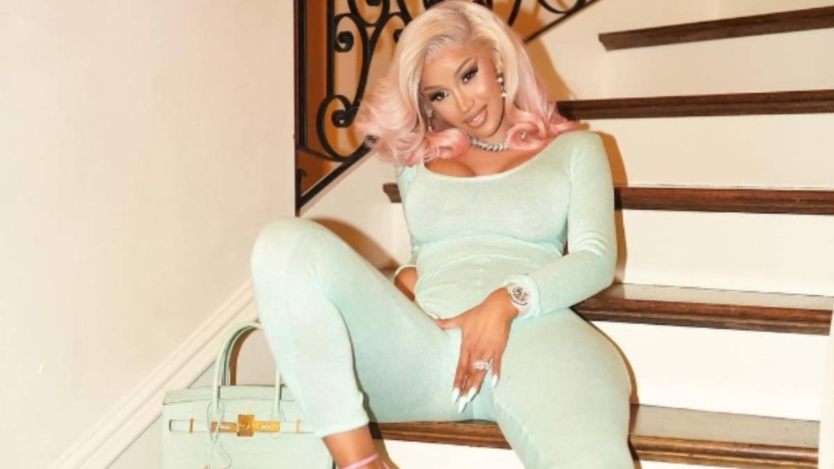 Cardi B Shows Out in Shades Of Green - See Pictures