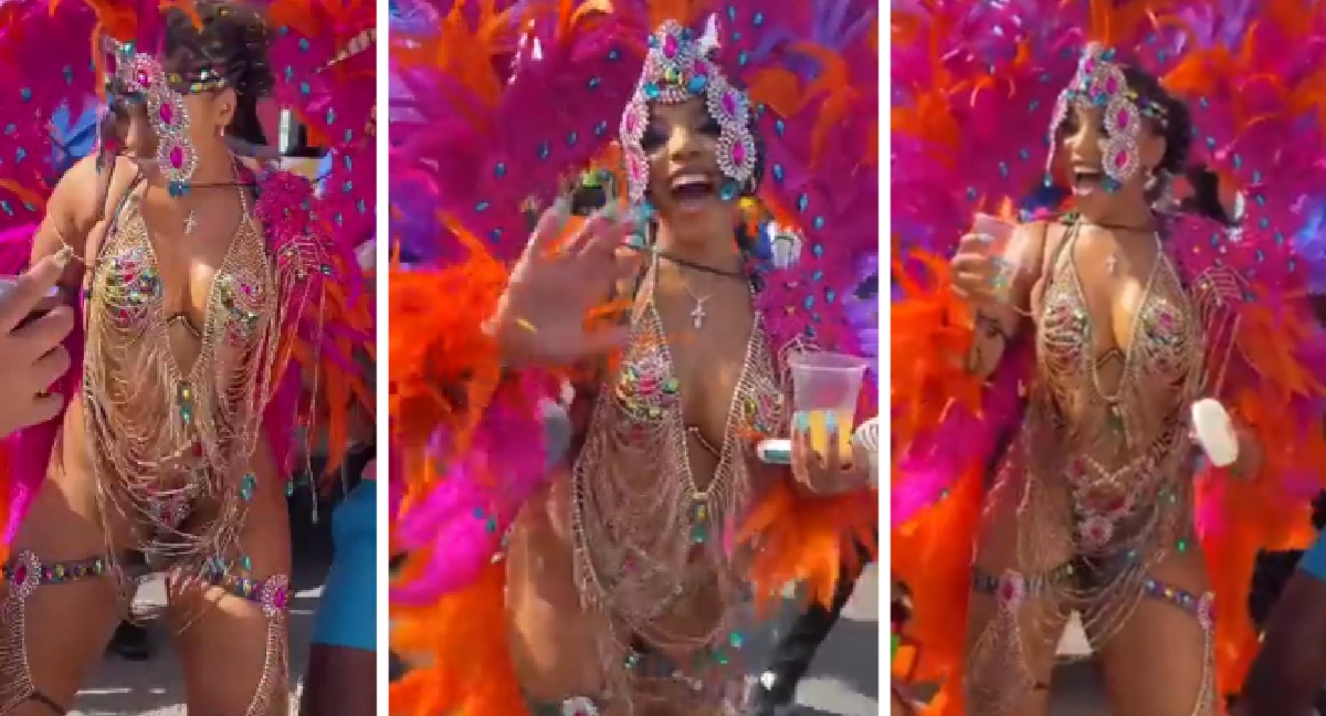 Chloe Turns Heads In This Sexy Carnival Costume - Watch Video
