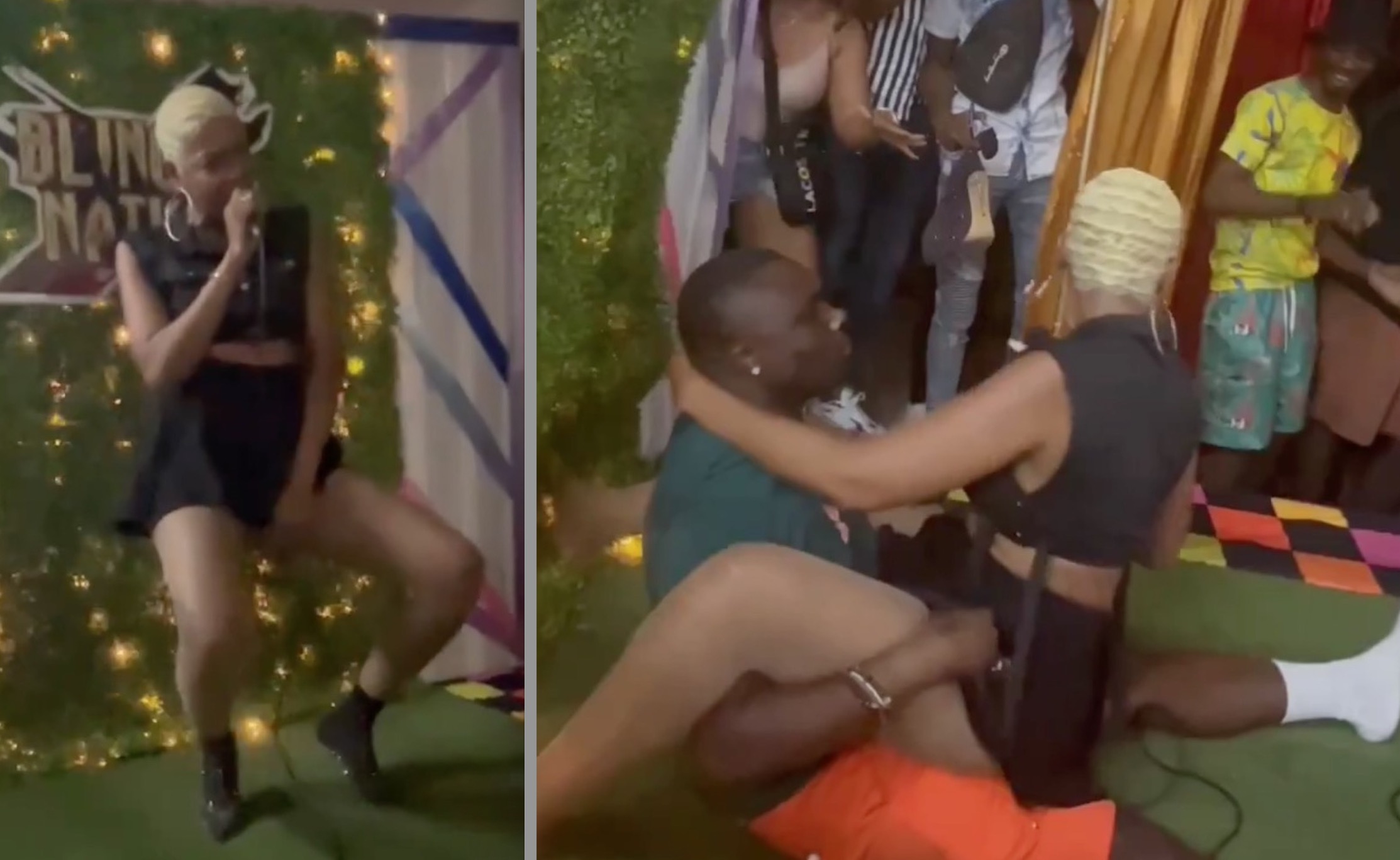 D'Angel Puts on Raunchy Performance; Manhandled by Male Fan - Watch Video