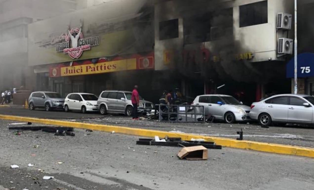 Explosion guts restaurant in busy New Kingston