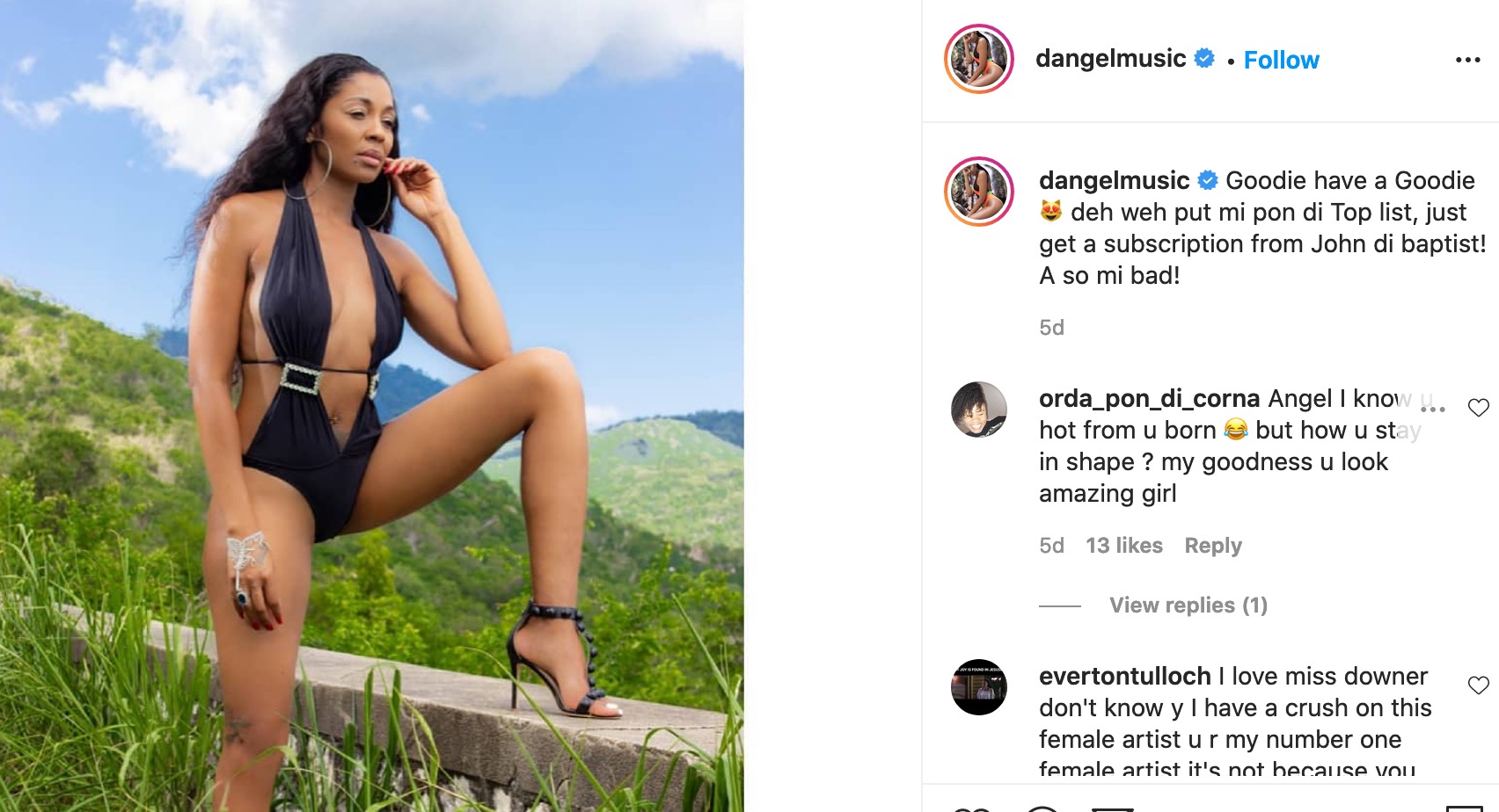 D’Angel posts more Revealing Photos of her Body. 