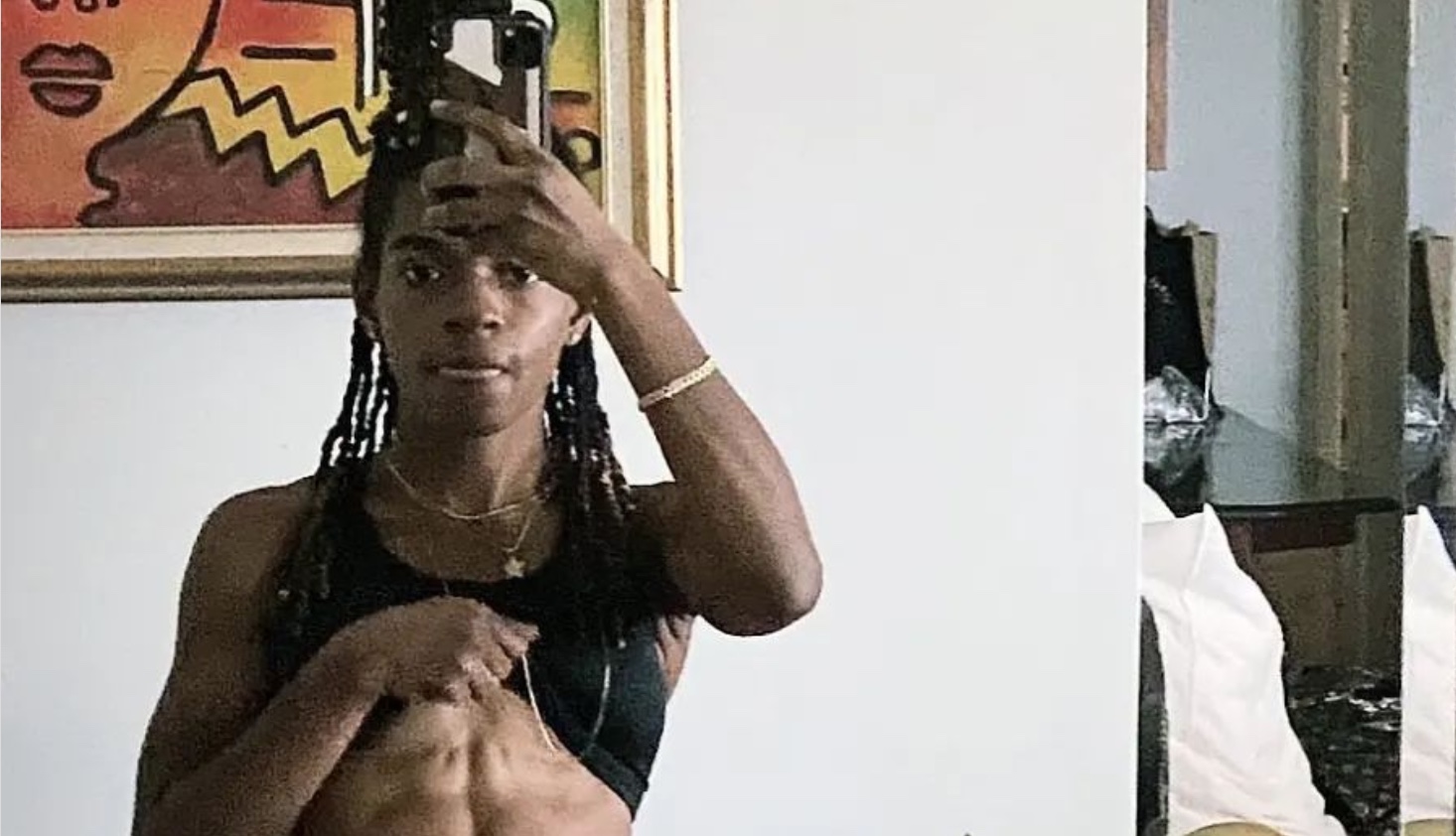Koffee Shows Off Her 6 Pack