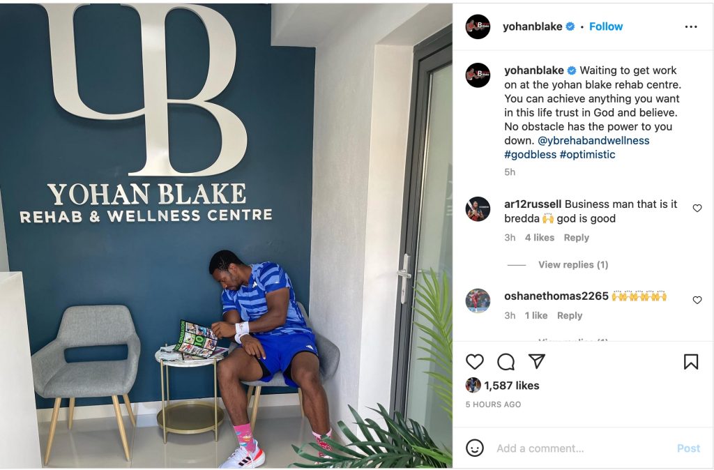 Yohan Blake Merges Sprinting Career With Rehab and Wellness Centre 2 1