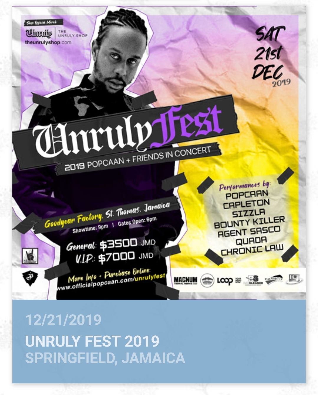 Popcaan's "Unruly Fest" in London TGM Radio