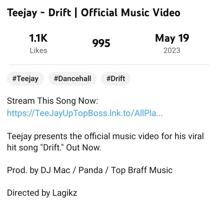 Teejay Drops "Drift"; Most Anticipated Dancehall Music Video Of 2023 ...