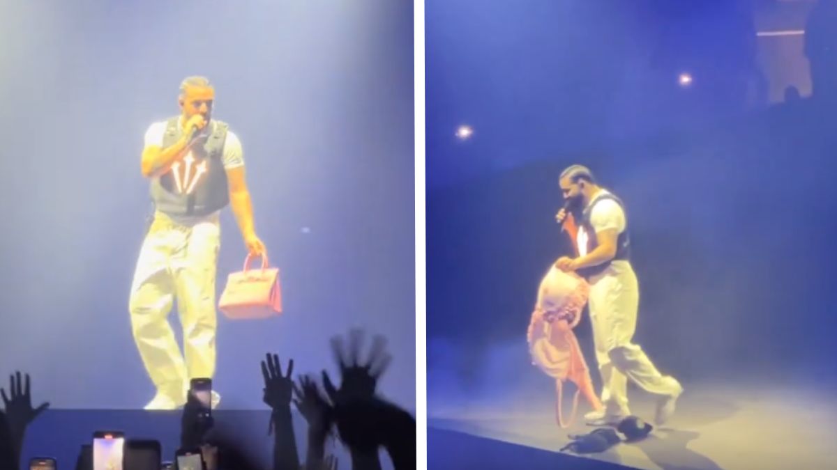 Drake gifts pink Birkin bag to a lucky fan at his concert