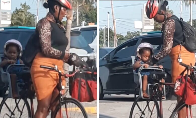 Super-mom cyclist