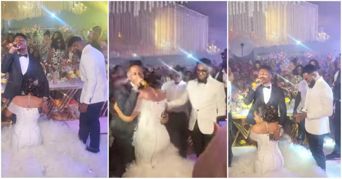 Video Goes Viral of Wife Leaving Husband's Side to Kneel and Hug Popular Singer at Her Wedding