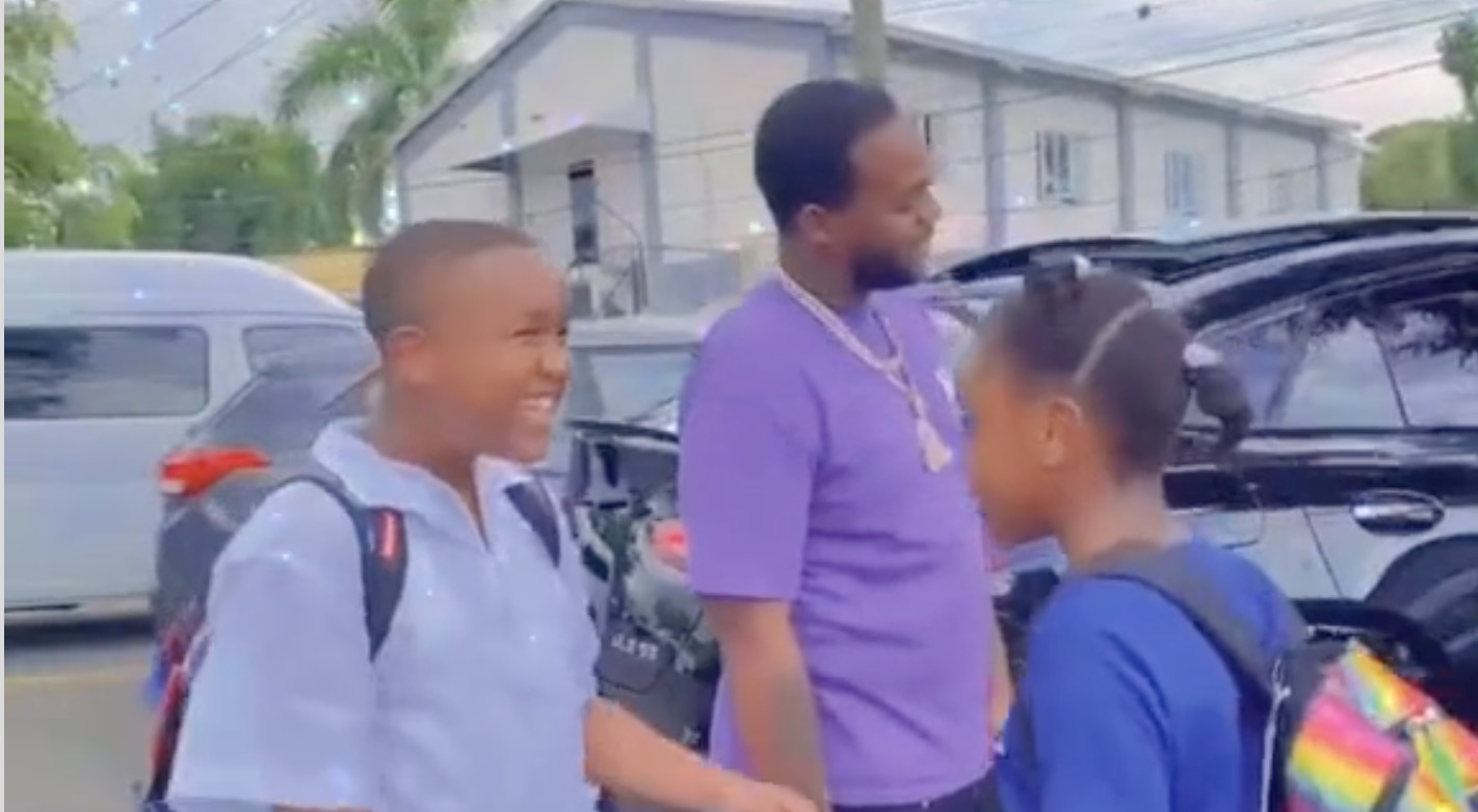 Joyful Moment Teejay Picks Up His Kids After School With The Benz - Watch Video