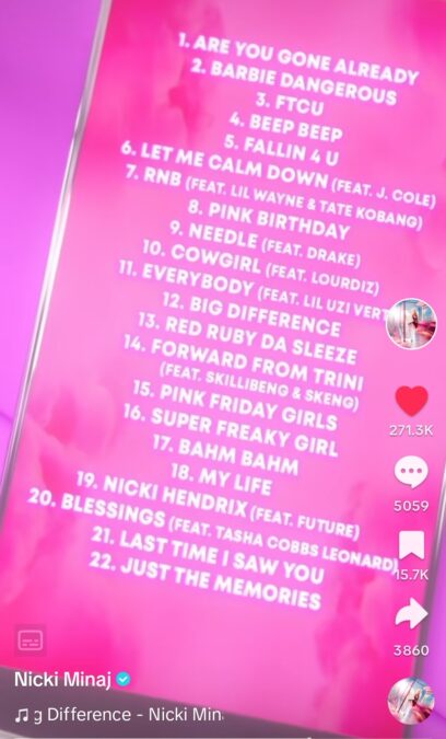 number 14 track on album Nicki Minaj Collabs With Skeng and Skillibeng on 'Forward From Trini' New Album Release