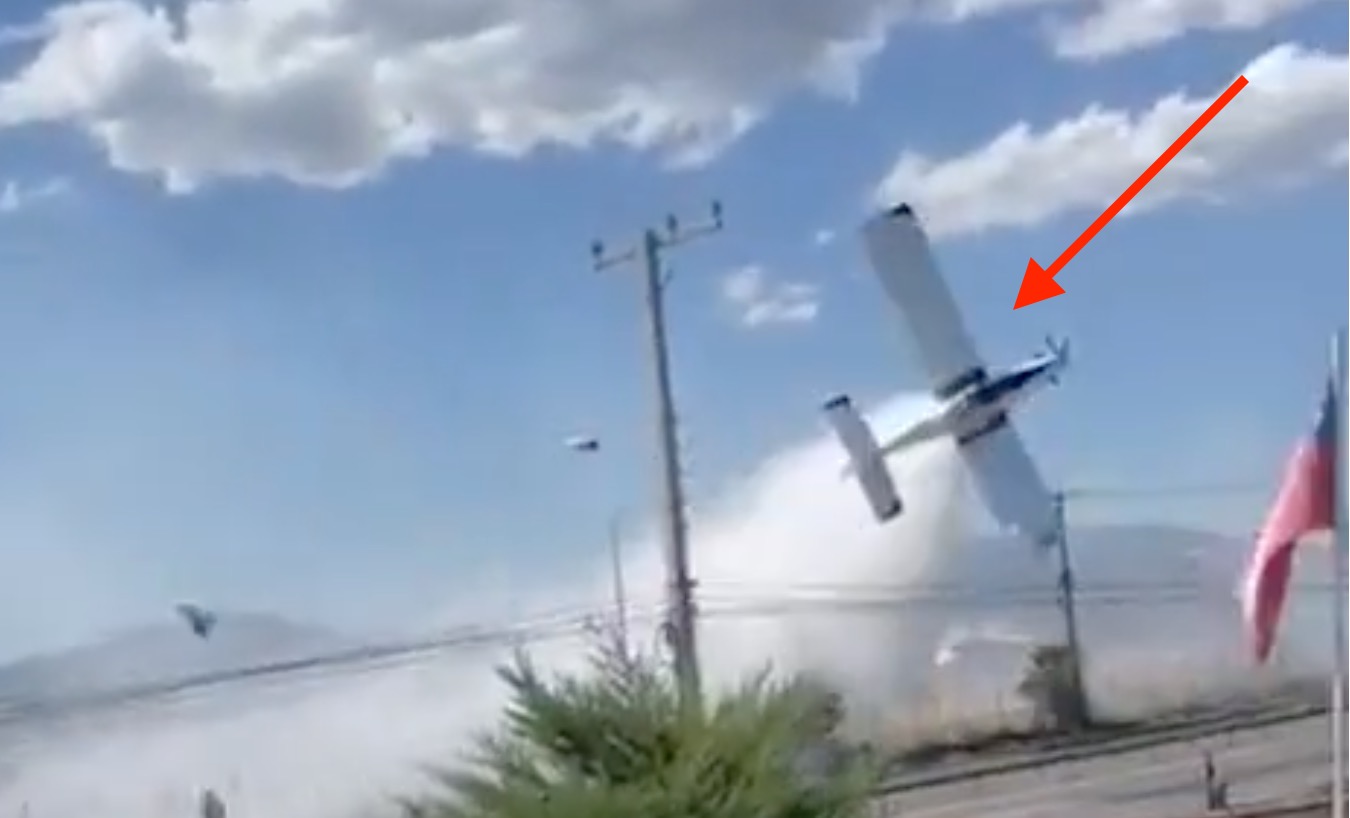 WATCH: Fiery Plane Crash Caught On Camera In Chile