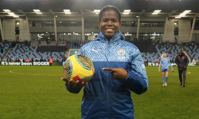 Female footballer Khadija 'Bunny' Shaw