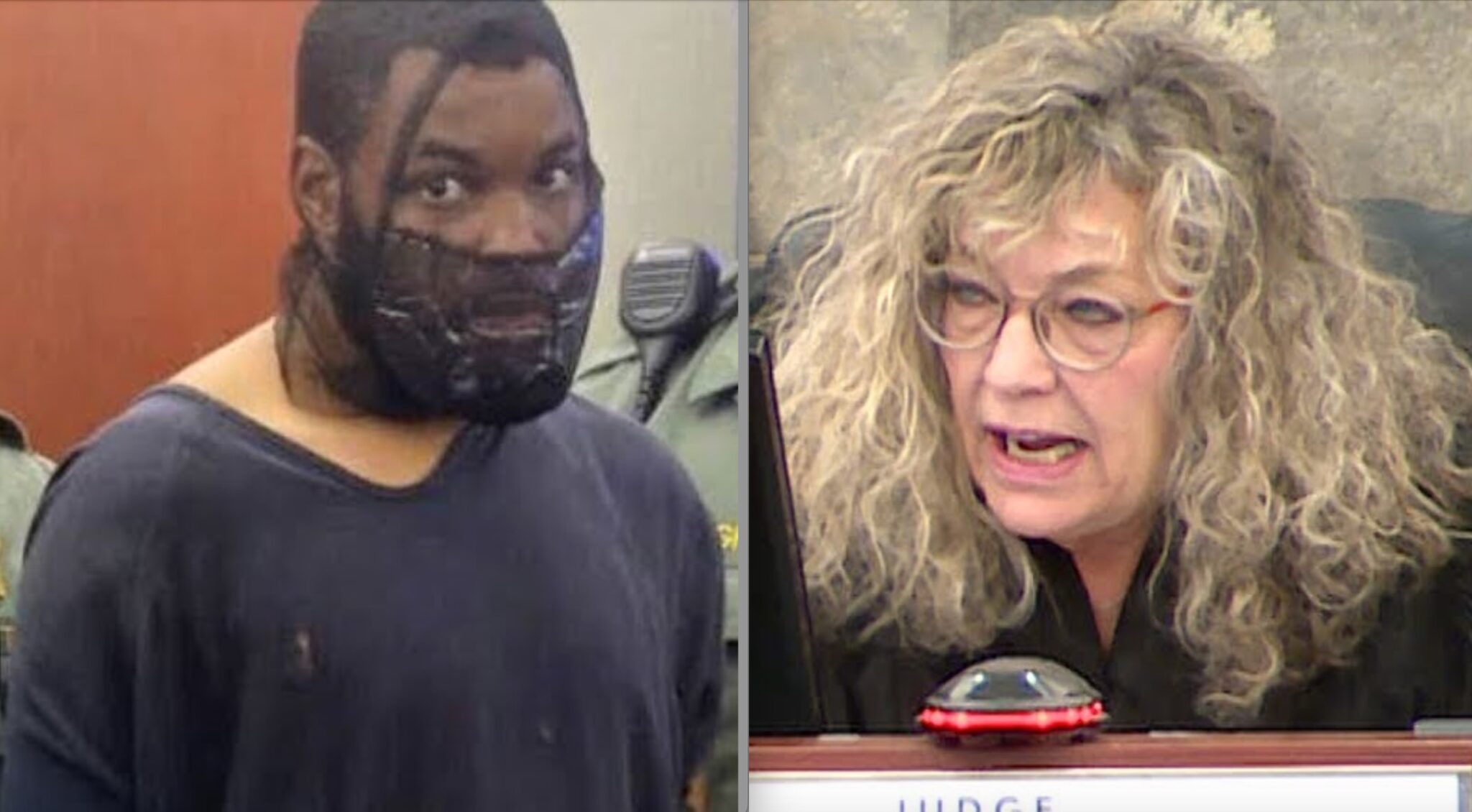 Man Who Attacked Judge In Court Returns Wearing A Facemask To Be Sentenced By Same Judge Watch