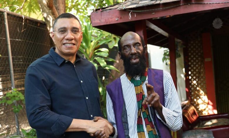 Prime Minister Andrew Holness and Carl Bradshaw