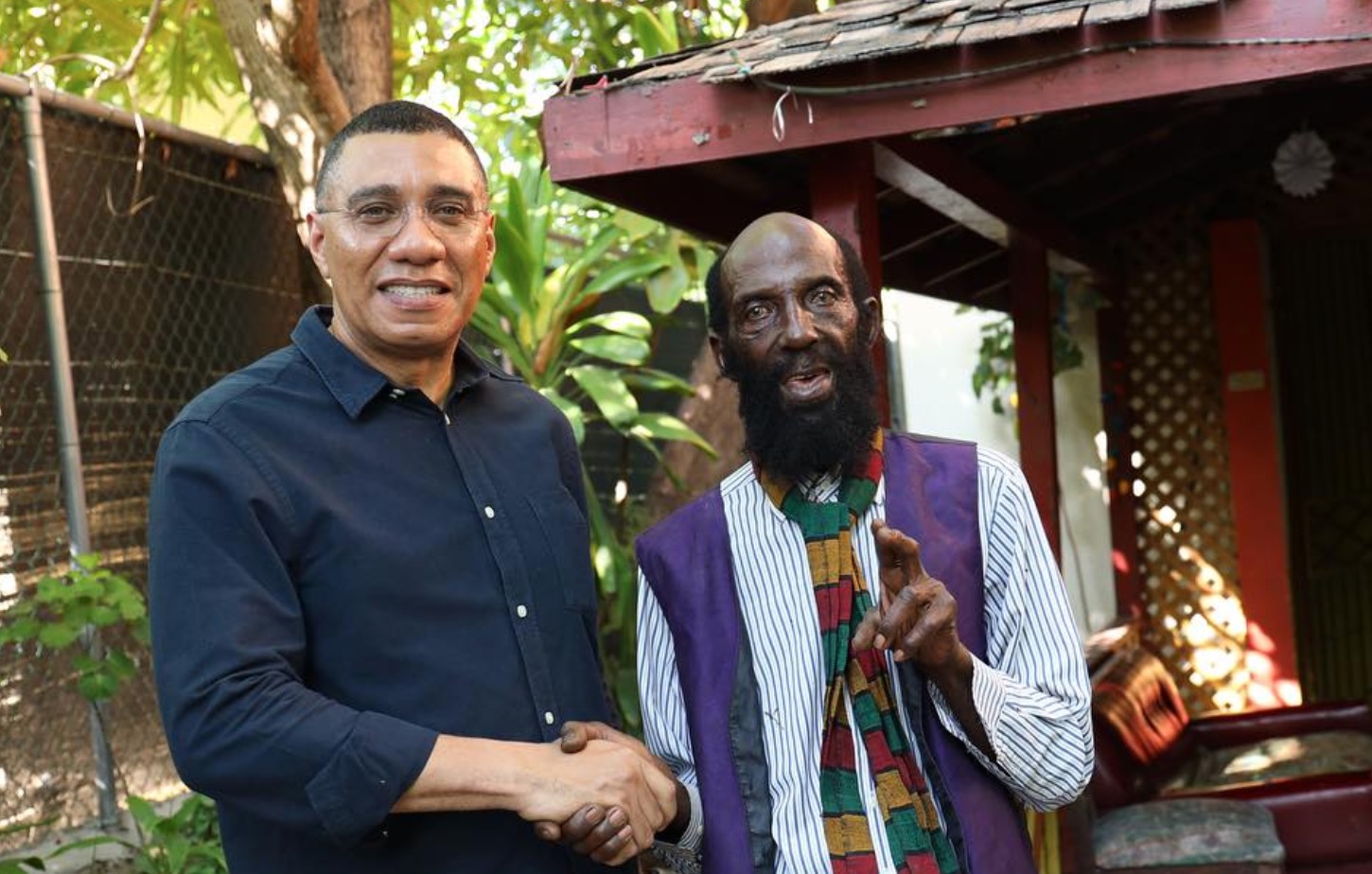 Prime Minister Andrew Holness and Carl Bradshaw