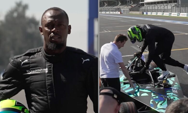 Usain Bolt Test-Drives World's Fastest Electric Single-Seater Race Car