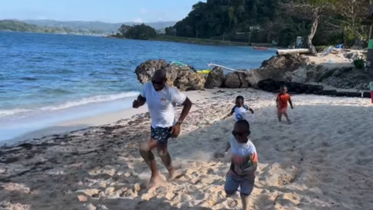 WATCH: Asafa and Sons 'Competitive' Race on Portland Beach in Fun Video