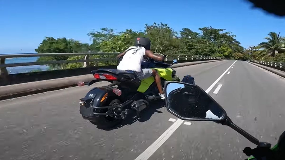 Popcaan ‘Press Out’ 3-Wheel Bike On Portland Highway With Other Bikers - Watch Video