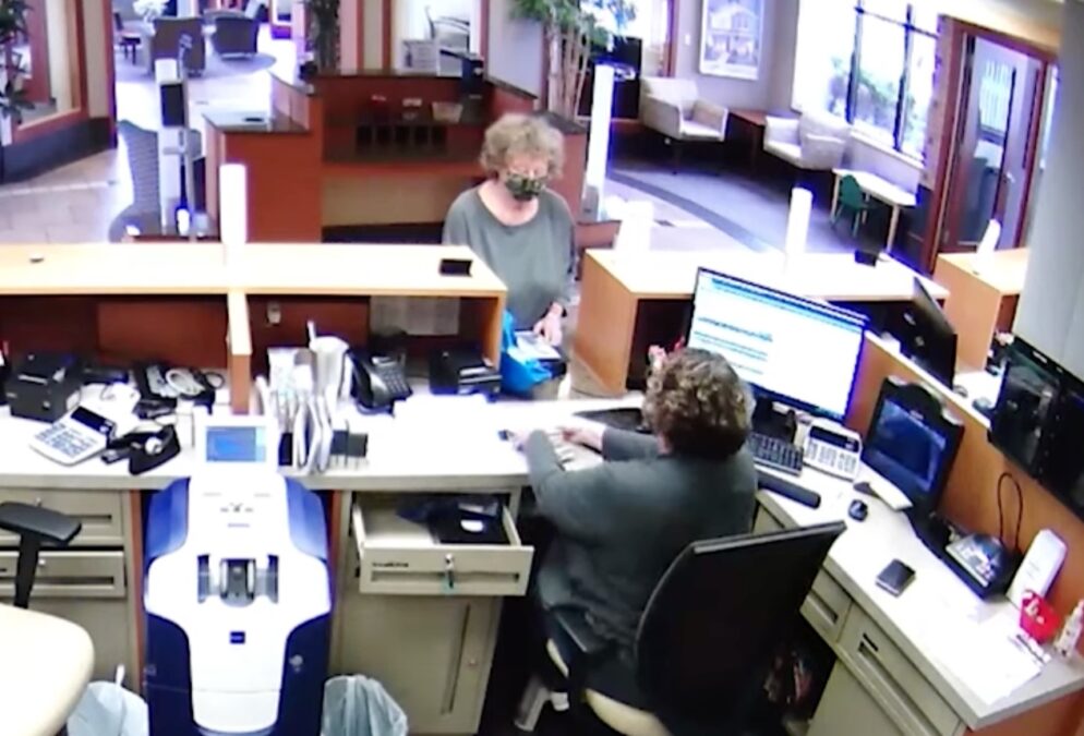 Footage Shows 74-Year-Old Woman Robbing Bank at Gunpoint – Watch Video