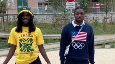 Junelle Bromfield and Noah Lyles Make Fun Video at Paris Olympics