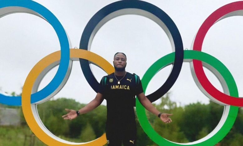 Kishane Thompson Keeping a Very Low-key at the Olympics