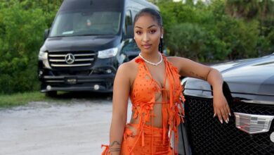 Shenseea Rocks Eye-catching Orange Outfit, Says "Blessed, not stressed" - See Photos