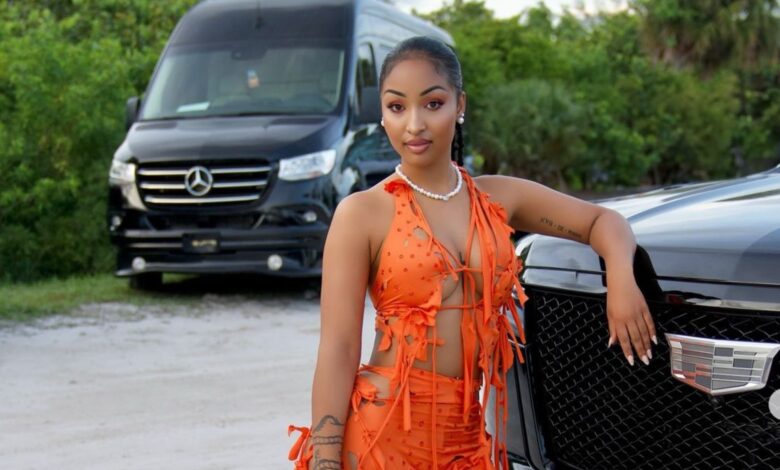 Shenseea Rocks Eye-catching Orange Outfit, Says "Blessed, not stressed" - See Photos