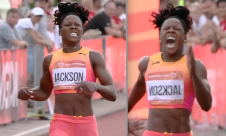 Shericka Jackson Seemingly Hurt During Race In Hungry