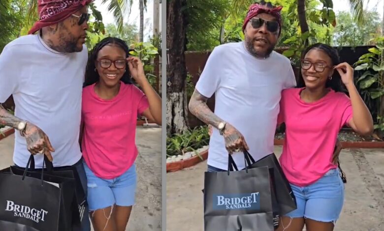 Vybz Kartel took Daughter Shipping at Bridget: Video