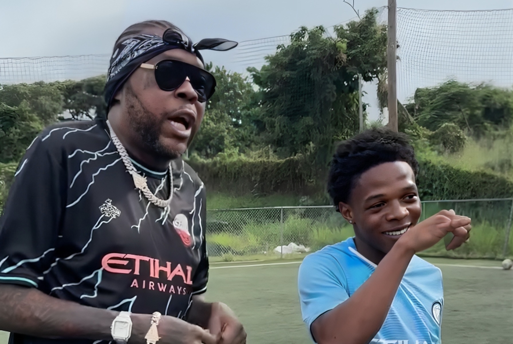 Vybz Kartel Challenges Likkle Addi in Penalty Shootout During Music Video Shoot