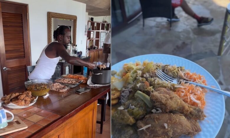 Popcaan in the Kitchen; Cooks Big Sunday Dinner: Video