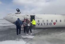 Plane Flips Upside-down During Ariport Crash